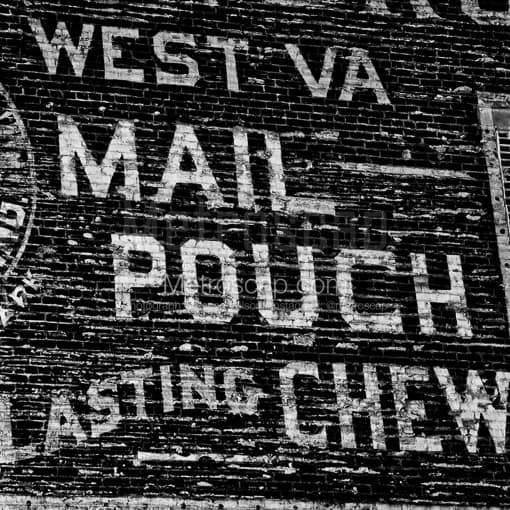 Mail Pouch Tobacco Mural -- Chillicothe Black and White Photos
