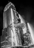 Vertical Carew Tower and Fountain Square at Night Framed Photos