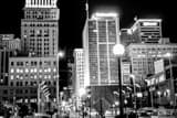 Horizontal Cincinnati from the Freedom Center at Night black and white Pictures