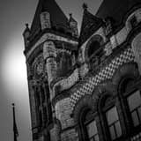 Square The Cincinnati City Hall Clock Tower Framed Photos