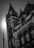Vertical The Cincinnati City Hall Clock Tower Framed Photos