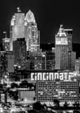 Vertical Downtown Cincinnati from the Incline District Framed Photos