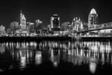 Horizontal The New Cincinnati Skyline from Covington Kentucky black and white Pictures