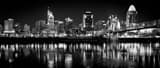 Panoramic The New Cincinnati Skyline from Covington Kentucky black and white Pictures