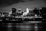 Horizontal The Cincinnati Skyline from Newport Kentucky black and white Pictures