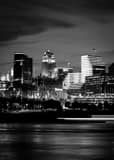 Vertical The Cincinnati Skyline from Newport Kentucky black and white Pictures