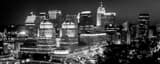 Panoramic The Cincinnati Skyline from Mt. Adams Framed Photos