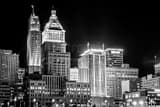 Horizontal Cincinnati Skyline from Paul Brown Stadium black and white Pictures