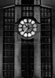 Vertical The Wilson Clock on the Cincinnati Museum Center black and white Photos