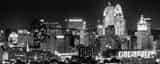 Panoramic Downtown Cincinnati at Night from the Westside black and white Pictures
