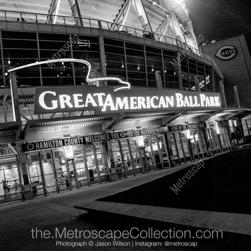 Great American Ball Park Main Entrance -- Cincinnati Black and White Photos