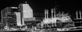 Panoramic Great American Ball Park from the Steps of the Roebling Bridge over the Ohio River Framed Photos