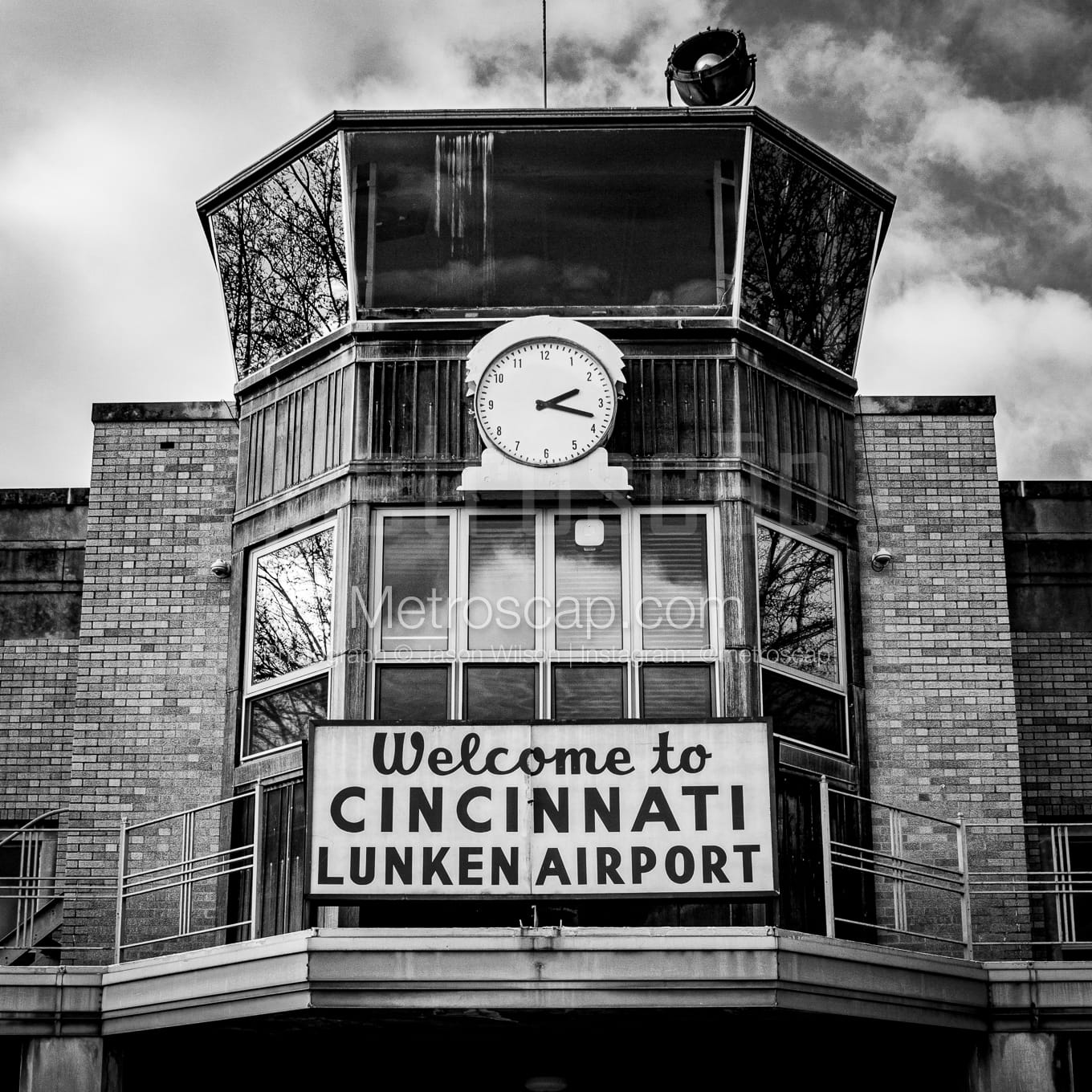 Lunken Airport black and white Photos square crop