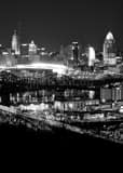 Vertical The New Cincinnati Skyline from Devou Park Framed Photos