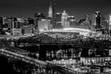 Horizontal Paul Brown Stadium and Cincinnati Skyline Framed Photos