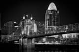 Horizontal The Roebling Bridge and New Queen City Tower Framed Photos