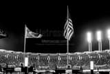 Horizontal The 2016 American League Champions Flag at Progressive Field black and white Photos