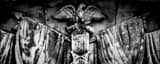 Panoramic Relief of A Civil War Era Medal on the Soldiers and Sailors Monument black and white Photos