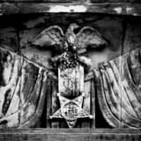 Square Relief of A Civil War Era Medal on the Soldiers and Sailors Monument black and white Photos