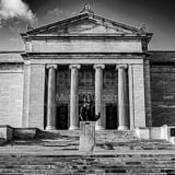 Square Cleveland Art Museum black and white