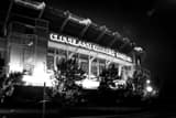Horizontal Cleveland Browns Stadium landscape black and white Photography