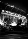 Vertical Cleveland Browns Stadium landscape black and white Photography