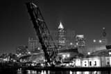 Horizontal The Cleveland Skyline from Whiskey Island black and white Photos