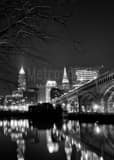 Vertical The Cleveland Skyline black and white Photos