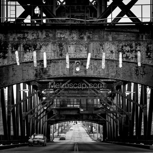 Columbus Road near Rivergate Park -- Cleveland Black and White Photos