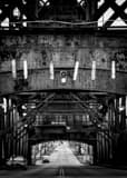 Vertical Columbus Road near Rivergate Park black and white Photos