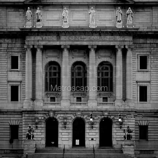 The Cuyahoga County Court House -- Cleveland Black and White Photos