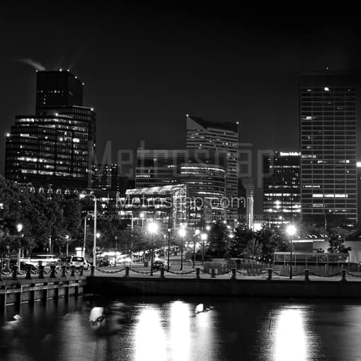 The Cleveland Skyline without the Rock and Roll Hall of Fame -- Cleveland Black and White Photos