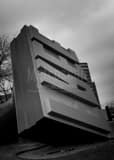 Vertical The Giant Free Rubber Stamp on Lakeside Drive black and white Photos