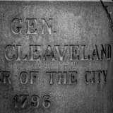 Square Etching of General Cleaveland's Correctly Spelled Name. black and white Photos