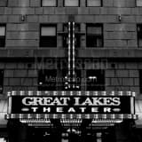 Square The Great Lakes Theater Marquee black and white Photos