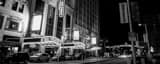 Panoramic The Ohio Theater in Playhouse Square at Night landscape black and white Photography