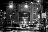 Horizontal Ontario Street at Carnegie Street at Night black and white Photos