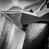 Square Peter B Lewis Building black and white