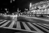 Horizontal Progressive Field and Ontario Street During the World Series landscape black and white Photography