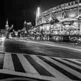 Square Progressive Field and Ontario Street During the World Series landscape black and white Photography