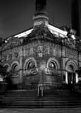 Vertical The Soldiers and Sailors Monument at night black and white Photos