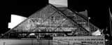 Panoramic The Rock and Roll Hall of Fame in Cleveland black and white Photos