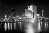 Horizontal The Rock and Roll Hall of Fame black and white Photos