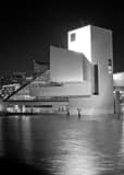 Vertical The Rock and Roll Hall of Fame black and white Photos