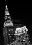 Vertical Terminal Tower and the Sohio Building black and white Photos