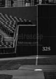 Vertical Looking Down the Third Base Line in Jacobs Field black and white Photos