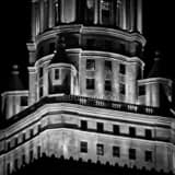 Square The Top of Terminal Tower black and white Photos
