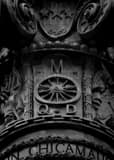 Vertical The Top Pedestal of the Soldiers and Sailors Monument black and white Photos