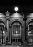 Vertical The Tower City Center Entrance Facing Public Square black and white Photos