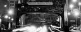 Panoramic Veterans Memorial Bridge at Night black and white Photos